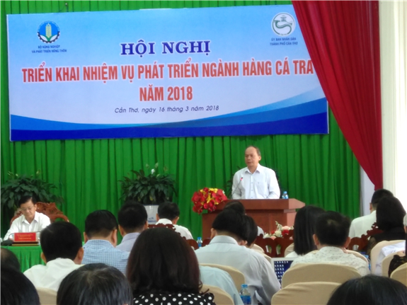 Ảnh. Thứ trưởng Bộ Nông nghiệp & PTNT, Vũ Văn Tám phát biểu chỉ đạo tại hội nghị