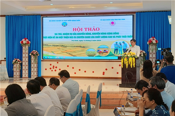 Ảnh. Thứ trưởng Bộ Nông nghiệp và PTNT Trần Thanh Nam phát biểu tại Hội thảo.